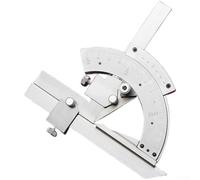 Transportador de acero inoxidable grabado con rango completo de 320 grados para medir ángulos en fabricación de metal y montaje mecánico (B)