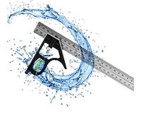 transportador de ángulo de combinación exacto adecuado para cualquier medición de ángulo de carpintero, regla rectangular de combinación de ingeniero ajustable de 12 mm de 300 mm