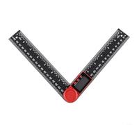 Transportador de ángulo digital de 7 pulgadas, inclinómetro de 0 a 999.9 ° con LCD, regla de precisión de ± 0.3 ° para carpintería y metalurgia DIY (negro)