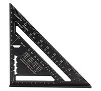 Transportador De áNgulo Triangular: AleacióN De Aluminio De 7", GuíA De Sierra De 0 A 90°, Escalas Imperiales MéTricas Para Techos, ConstruccióN De Bricolaje (Métrico 16CM)