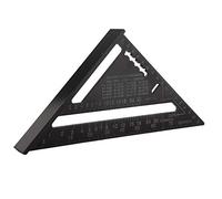 Transportador de Ángulo Triangular de Aluminio de 7 Pulgadas, Escala Métrica, Cuerpo Fundido Robusto y Preciso - Guía para Sierra, Ideal para Proyectos de Construcción y Bricolaj (Métrico 16CM)