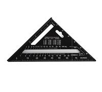 Transportador de Ángulo Triangular de Aluminio de 7 Pulgadas, Escala Métrica, Cuerpo Fundido Robusto y Preciso - Guía para Sierra, Ideal para Proyectos de Construcción y Bricolaj (Estándar del Reino
