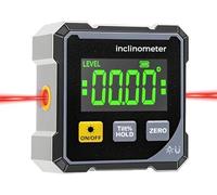 Transportador de ángulos digital con láser electrónico, medidor de ángulo magnético de 4 lados, inclinador de cubo con retroiluminación, herramienta de medición de alta precisión para carpintería