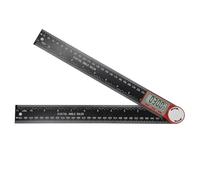 Transportador de angulos, Medidor de ángulo Digital 2 en 1, inclinómetro, regla de ángulo multifuncional, transportador goniómetro electrónico de precisión for carpintería(Plastic-200mm)