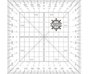 Transportador de Ángulos Náutico Cuadrado para Carta de Navegación 150x150 mm - Regla Profesional para Medir Rumbos y Demoras - Herramienta para PER, Patrón de Yate y Capitán