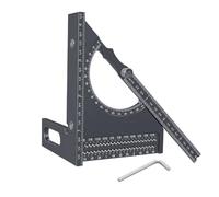 Transportador de carpintería de aleación de aluminio con ángulos ajustables de 180 grados para carpintería de precisión y proyectos de construcción, buscadores de ángulos para carpintería
