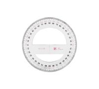 Transportador de círculo completo 360, herramientas de medición matemáticas de plástico de 10 cm, regla transportadora de ángulo medio completo