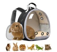 Transportador de cobayas, mochila transportadora de animales pequeños para conejo, dragón barbudo, lagarto, hámster, gatito. Bolsa de viaje transpirable para mascotas, perfecta para visitas al