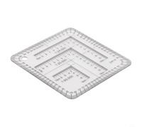 Transportador de escala de mapa, regla de coordenadas acrílica, 7 cm, para topografía, navegación terrestre, ingeniería, dibujo, básculas métricas del Reino Unido