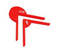 Transportador de geometría multifunción con guía de marcado, herramienta de medición de ángulos para estudiantes, profesores e ingenieros, transportador de matemáticas