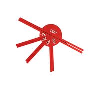 Transportador de geometría multifunción con guía de marcado, herramienta de medición de ángulos para estudiantes, profesores e ingenieros, transportador de matemáticas