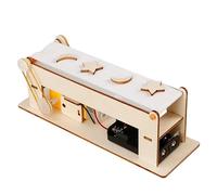 Transportador de madera práctico para ascensor, transporte, ingeniería, educación, modelo, educativo, modelo educativo de cinta transportadora para principios mecánicos, experimentos de física en