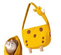 Transportador de mascotas con estampado de jirafa, elegante transportador con estampado animal para mascotas pequeñas, bolsa de viaje ligera para mascotas, bonito transportador de mascotas con