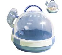 Transportador de mascotas - Jaula de viaje para perros | Portador de hámster antimasticación para animales pequeños | Jaula portátil para hámster con bloqueo seguro | Jaulas de transporte de animales