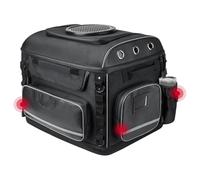 Transportador de mascotas para motocicleta, malla transpirable, resistente a la intemperie, bolsa de viaje para perro o gato para portaequipajes o asiento