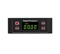 Transportador de medidor de ángulo digital, regla de ángulo de caja inclinómetro impermeable de aleación de aluminio con herramienta de medición de pantalla LCD grande