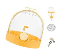 Transportador de pájaros apto para viajes con correa para el hombro, amplio espacio interior, red inferior extraíble para una fácil limpieza, espaciosa jaula para pájaros de viaje