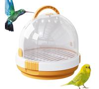 Transportador de pájaros, ligero y elástico para pájaros, jaula con mango para periquitos, jaula para pájaros con mango portátil, jaula de viaje para pájaros con pestillo de bloqueo para senderismo,