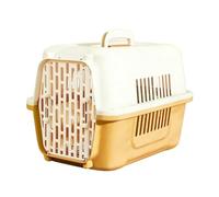 Transportador de plástico duro para gatos, caja de transporte portátil para mascotas, perrera para gatos, cachorros y mascotas pequeñas