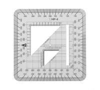 Transportador de rejilla transparente de 10 x 10 cm, herramienta de medición de ángulo para estudiantes de geografía, dibujo técnico, mapa, lectura, equipo de senderismo
