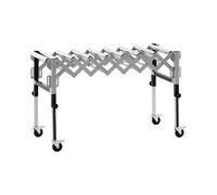 Transportador de rodillos - 130 kg - 147 cm - 9 rodillos - regulable en altura - plegable | MSW