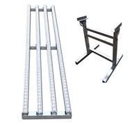 Transportador de rodillos de acero inoxidable de 40 cm de ancho, correa de descarga para camión ligero sin alimentación con soporte de conector ajustable, 2 m de longitud para un manejo eficiente de
