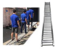 Transportador de rodillos plegable portátil de 3.3 a 33 pies, longitud ajustable, sin alimentación, ligero para almacenes y fábricas, deslizadores de transportador de 12 a 24 pulgadas de ancho (ancho