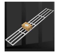 Transportador de rodillos sin accionamiento de 30/40/50 cm, marco de plástico ABS, resistente al agua, ideal para cargar y descargar cajas y bebidas (plata, 40 cm de ancho y 150 cm de largo)