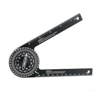 Transportador de sierra ingletadora de aleación de aluminio impermeable con escala de precisión transparente para medir ángulos en entornos de trabajo industriales e interiores al aire libre