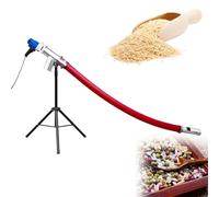 Transportador de tornillo industrial, máquina de succión de grano portátil, extractor de granos de gusano grande para el hogar, incluye soporte, 5 m de longitud para un fácil movimiento del material