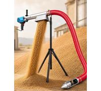 Transportador de tornillo portátil, bomba de grano con manguera flexible y soporte, para mover grano, alimento, fertilizante, arena y polvo. Menor manipulación manual; diseñado para granjas 2.0m