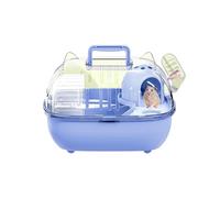 Transportador de viaje para hámster, jaula de salida con cubierta transparente, caja transportadora de animales para mascotas pequeñas, para conejos, lagartos, transporte corto en coche, picnic al