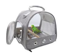 Transportador de viaje para pájaros con percha de pie y bandeja de acero inoxidable, transpirable, plegable, bolsa de viaje para loros, periquitos, animales pequeños para viajes, senderismo, camping