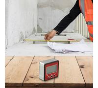 Transportador digital inclinómetro medidor de nivel con rango de 4 × 90 ° resolución 0,05 ° base magnética para mecanizado de carpintería y reparación de automóviles - Pantalla LCD retroiluminada