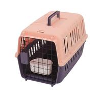 Transportador duro para gatos para viajes, caseta de plástico para mascotas con cuenco de una sola puerta, funda de transporte portátil para gatos para el hogar, caravana, camping