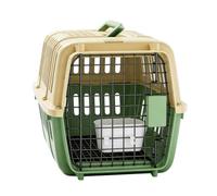 Transportador duro para gatos para viajes, caseta de plástico para mascotas con cuenco de una sola puerta, funda de transporte portátil para gatos para el hogar, caravana, camping