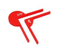 Transportador ergonómico de ángulos con herramienta de geometría de escala de marcado para dibujo técnico y matemáticas, ayuda en el aula, transportador ligero para la escuela