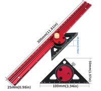 Transportador giratorio de acero inoxidable buscador de ángulos de 0 a 180° con regla de maquinista, diseño con cerradura para marcado, carpintería, arquitectura, escuela