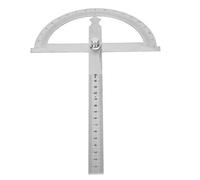 Transportador Giratorio Desmontable, 0-180 Grados Medidor de Ángulos de Acero Inoxidable Medidor Giratorio de Brazo Regla de Metal, para Estudiantes de Dibujo Carpinteros Maquinistas (0-15cm)