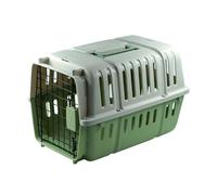 Transportador Mascotas Viaje Transportadora Gato Transportín Perro Pequeño Caja Rígido de Plástico con Asa Plegable (Verde, 45.5X31X30.5CM)