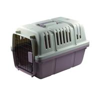 Transportador Mascotas Viaje Transportadora Gato Transportín Perro Pequeño Caja Rígido de Plástico con Asa Plegable (Morado, 50X34.5X34CM)