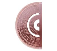 Transportador Matemático Para Geometría: Reglas De Juego De Transportador Matemático De 10,2 * 7,5 Cm | Regla De Aprendizaje De Matemáticas De Cobre | Transportadores De 180 Grados Para Carpintería,