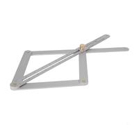 Transportador multiángulo de acero inoxidable con sistema deslizante y bloqueo para plantillas de ángulo reutilizables, esencial para un flujo de trabajo eficiente (corto)