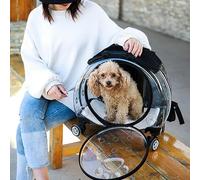 Transportador para gatos con ruedas silenciosas, asa telescópica, mochila para carrito de mascotas, transportador de mascotas para gatos, cochecitos de mascotas para perros pequeños, mochila de viaje