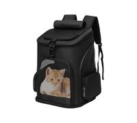 Transportador para gatos, mochila de viaje para mascotas, plegable y expandible, bolsa transpirable para paseos al aire libre, visitas al veterinario, aseo, camping, vuelos, uso diario, 16.54 x 10.63