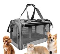 Transportador para gatos transpirable y portátil de hasta 20 libras para | Transportador de viaje para gatos para aventuras al aire libre, camping, hospital, avión, coche, motocicleta