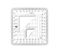 Transportador para la navegación terrestre precisa y cálculos de mapas topográficos