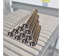 Transportador Rodillo Juego de 10 Rodillos Transportadores de Acero Ø 25 38 50 mm, Rodillos con Rodamientos sin Motor para Cintas Transportadoras en Almacenes y Fábricas(Dia 38MM,L 350MM)