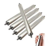 Transportador Rodillo Rodillo Transportador De 38 Mm De Diámetro, Rodillos De Acero Inoxidable Para Tubos/mesas De Alimentación De Transportadores Por Gravedad(5 Pack,L 400MM)