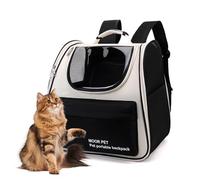 Transportadoras Gatos Trasportín Gatos Portátil y Transpirable Bolsa para Mascotas Perros Gatos Animales Color Aleatorio (6370-NEGRO)